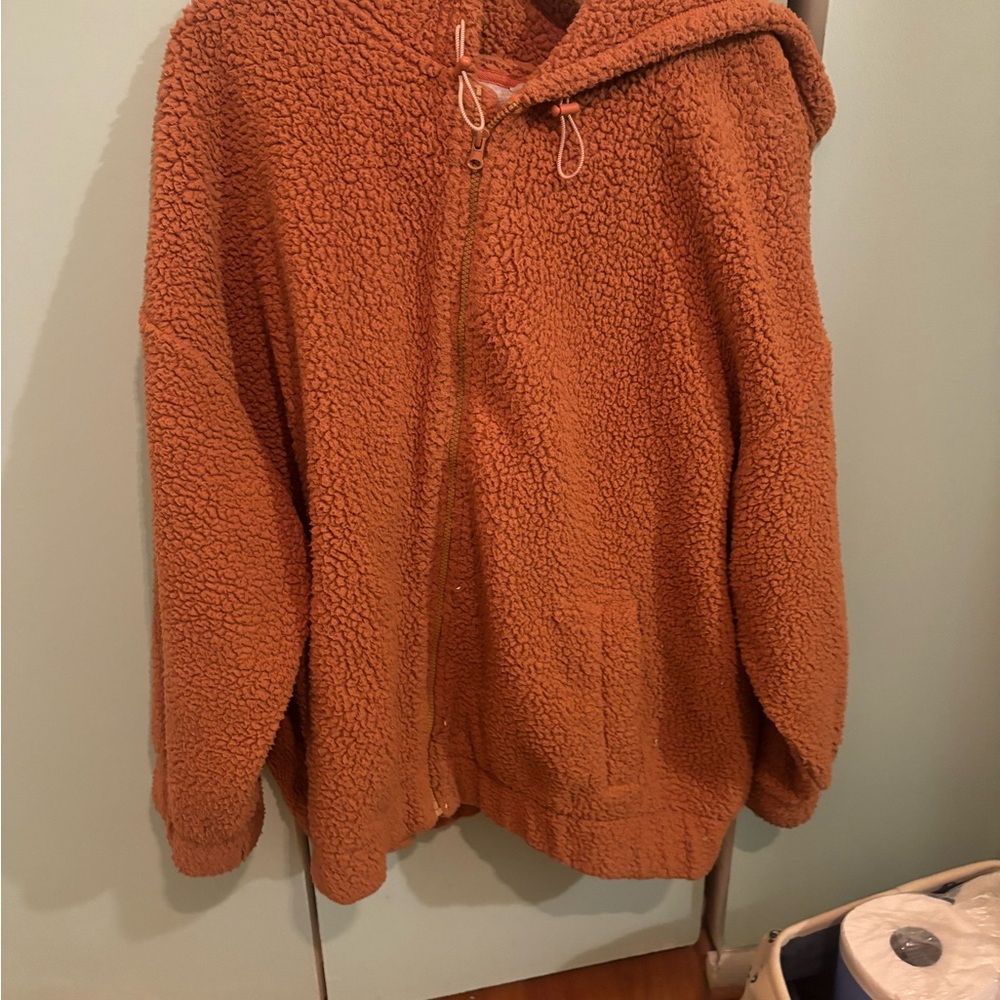 Aerie Rust Teddy Coat
